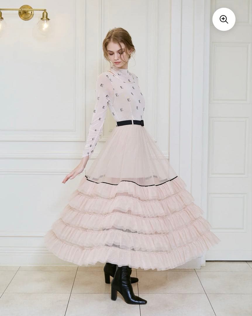 eimy istoire チュールティアードレイヤードスカート