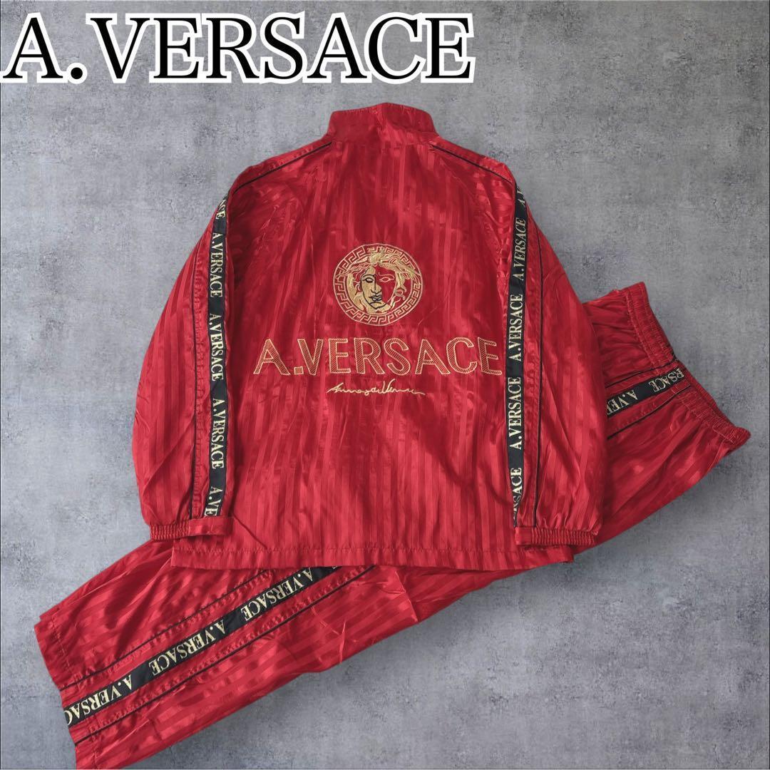 A.VERSACE ナイロンジャージ セットアップ メデューサ デカロゴ M〜L