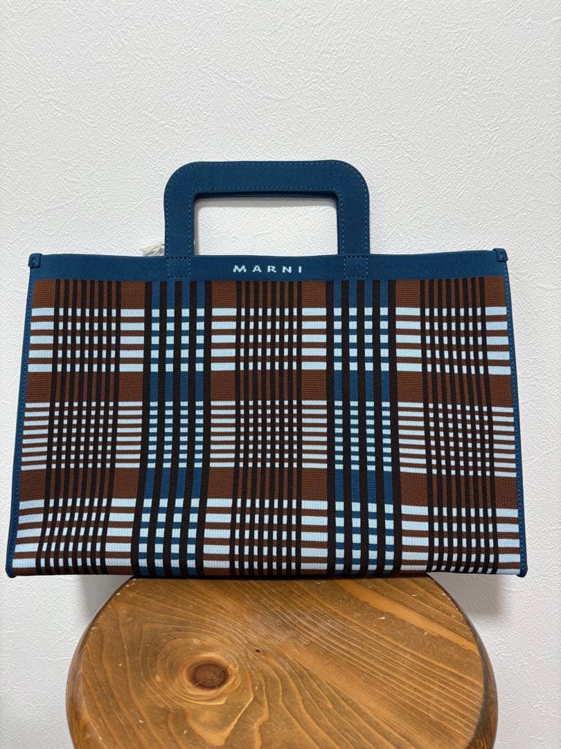 未使用品 【MARNI 】チェックジャガードバッグUNISEX