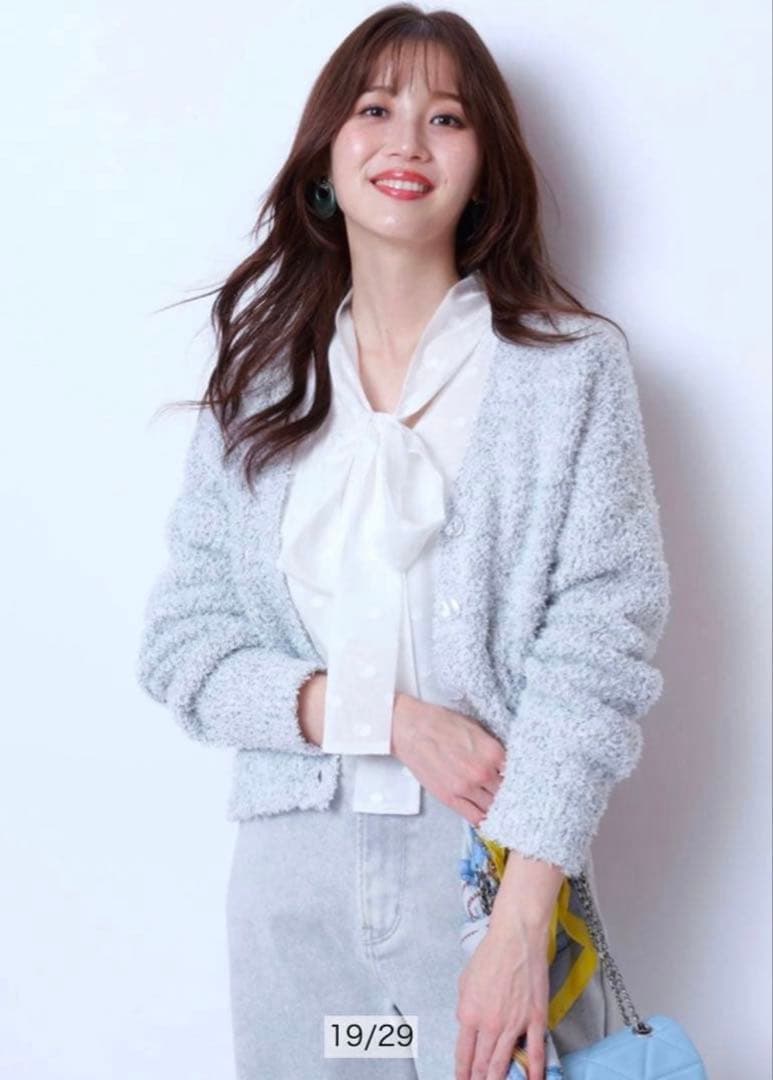 リボン付きホワイトシャツ ブラウス レディース オフィス 長袖 シワになりにくい リボン