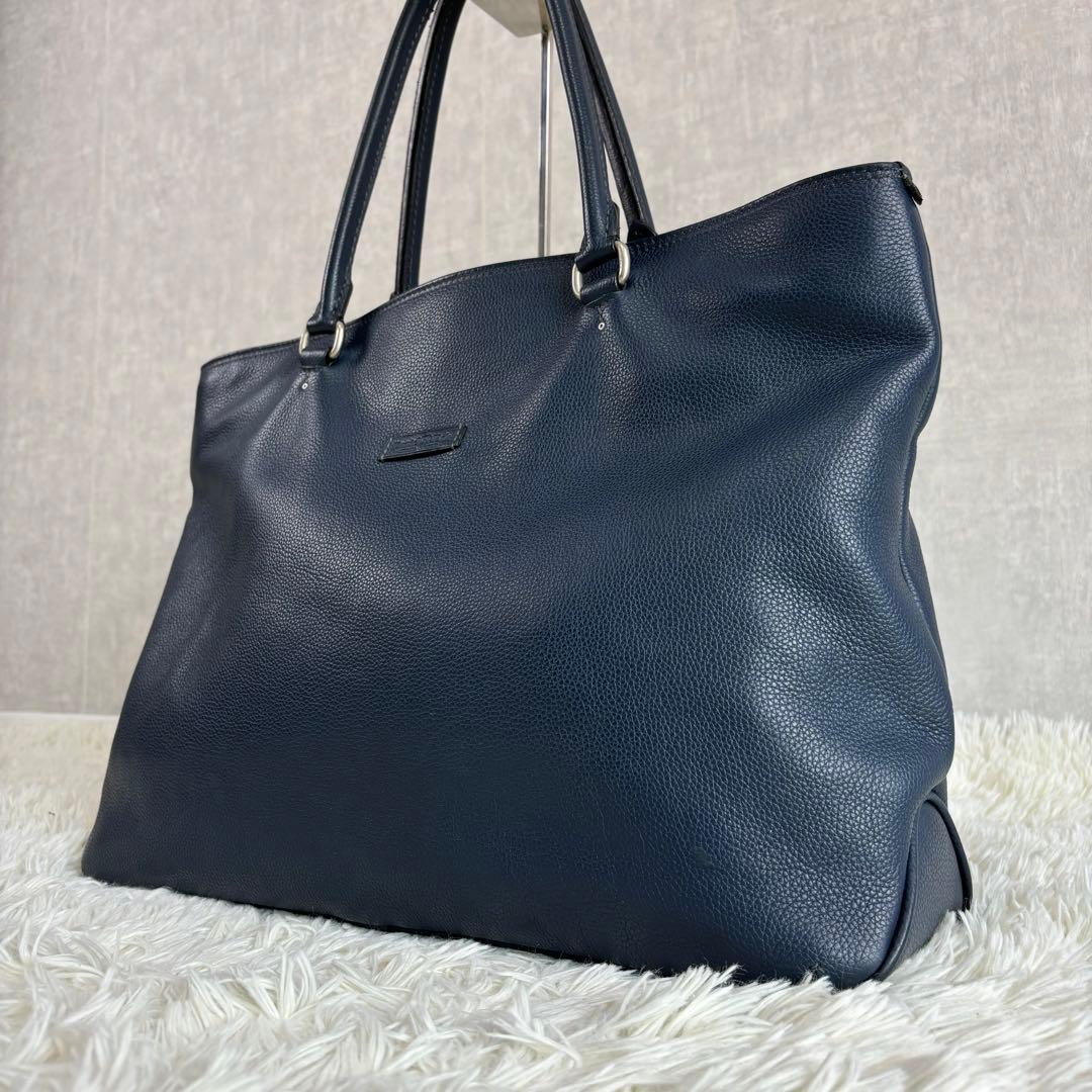 ダニエルアンドボブ レザー トートバッグ ネイビー A4収納可