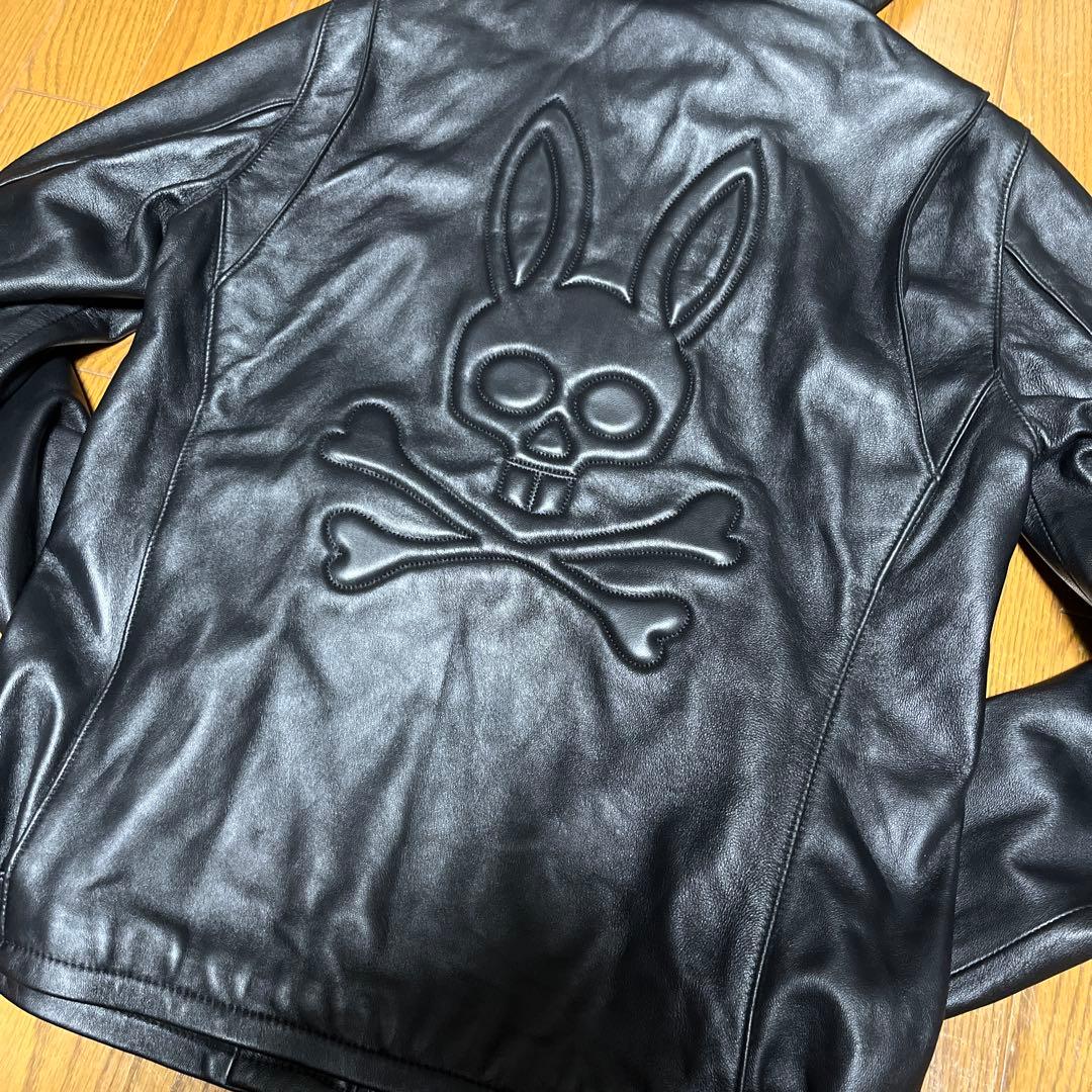 サイコバニー エンボスバニー フーデッドライダースジャケット L 新品同様