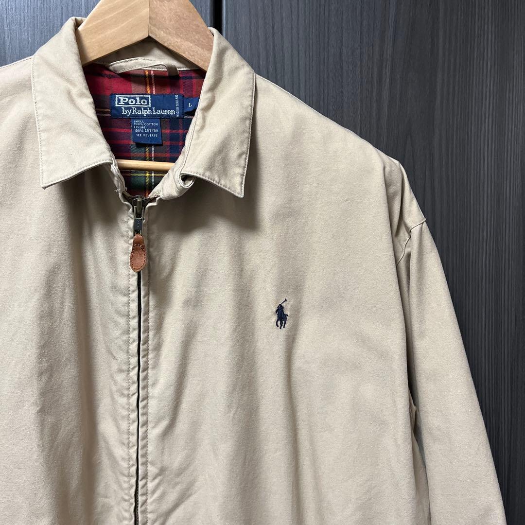 ポロ バイ ラルフローレン スウィングトップ L ベージュ - メルカリ