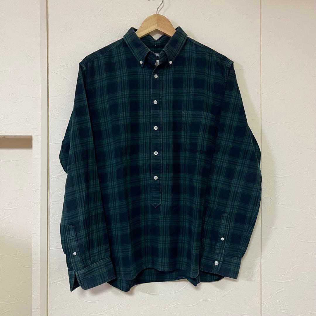 80S USA製 OLD STUSSY 黒タグ ブラックウォッチ ネルシャツ L - メルカリ