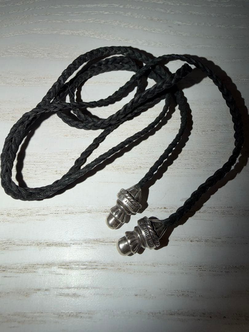 クロムハーツ LEATHER BRAID ボロチップレザーブレード ネックレス