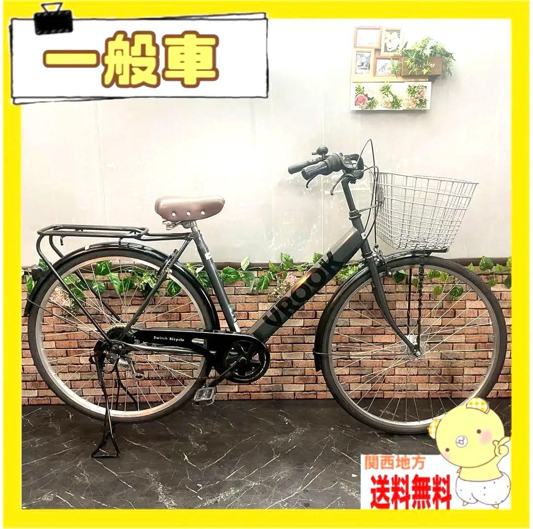 【61】一般車 ママチャリ VROOK グレー 27インチ 外装変速付き
