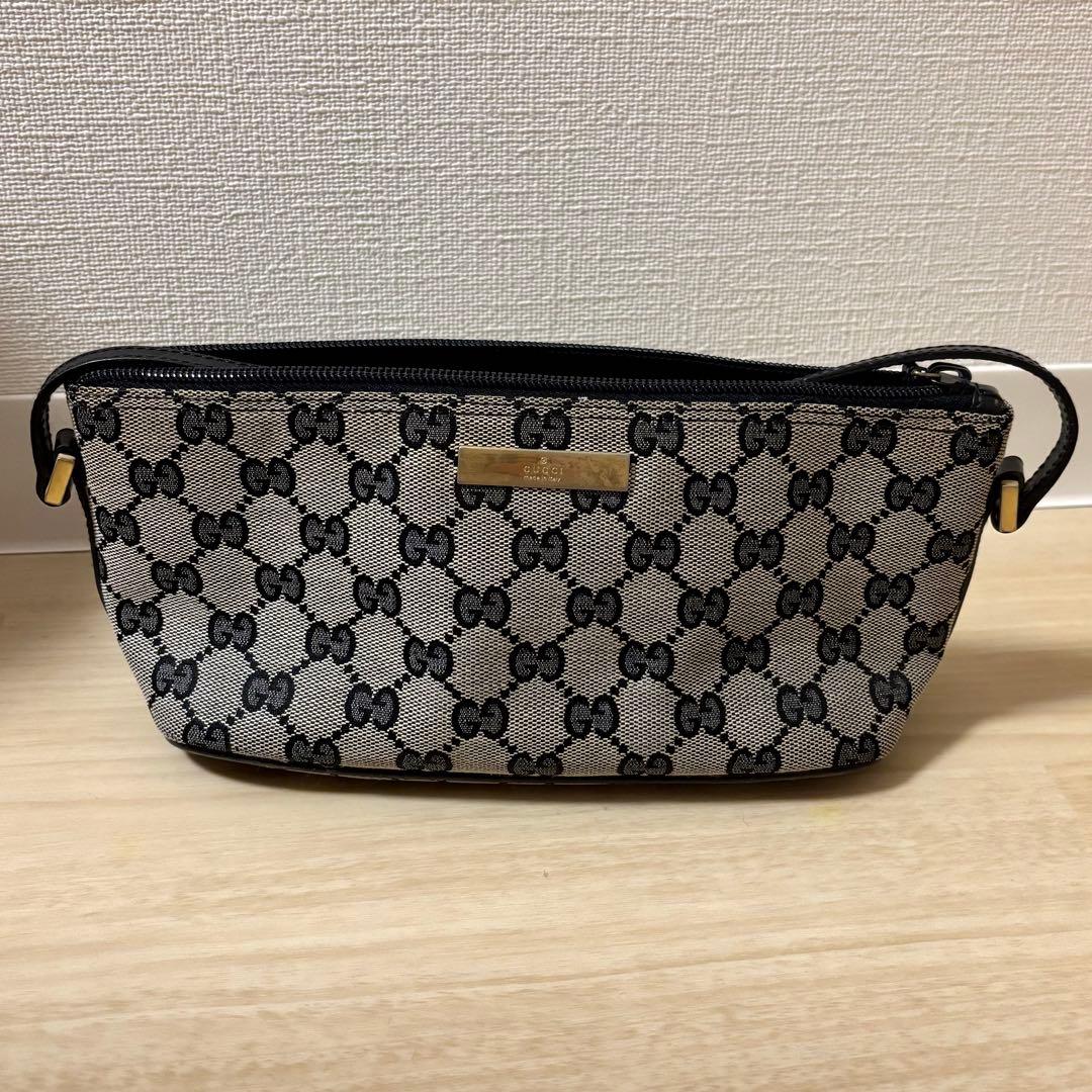 GUCCI アクセサリーポーチ ハンドバッグ GGキャンバス ブラウン GUCCI（グッチ） 07198 GGキャンバス地 アクセサリーポーチ