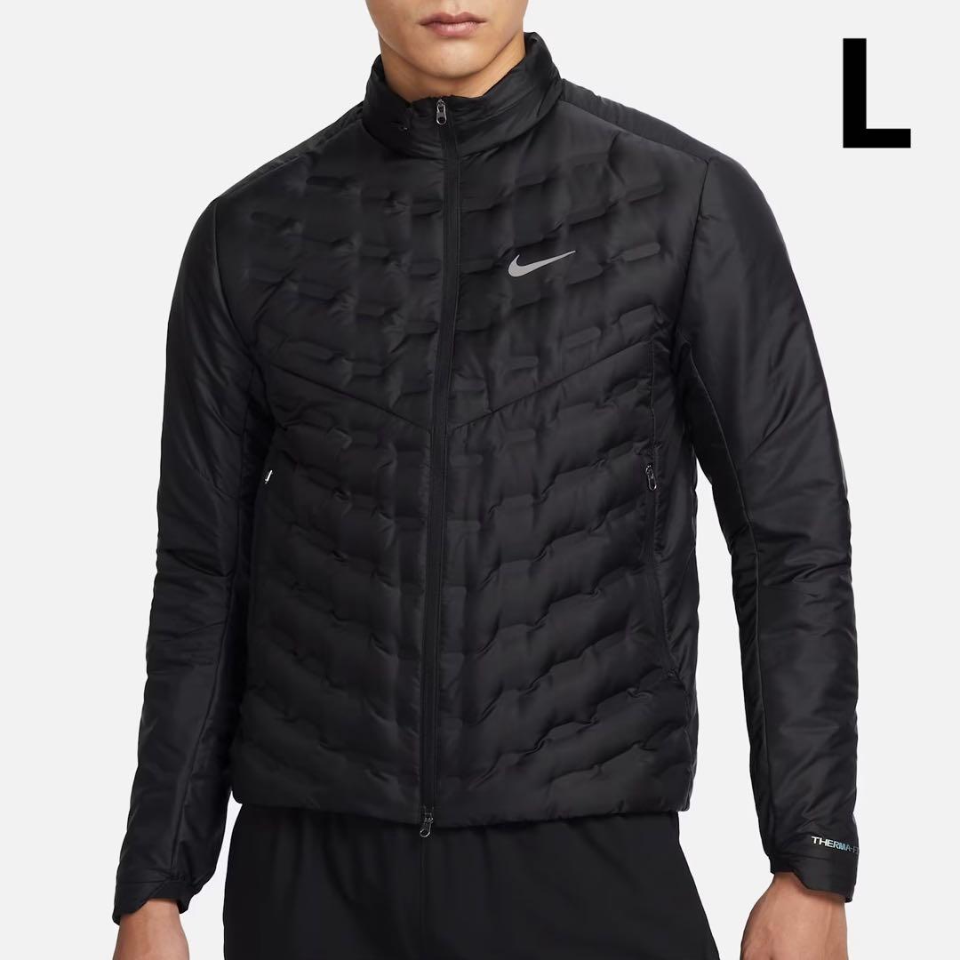 ナイキ エアロロフト メンズ レペル ダウン ランニングジャケット L 黒 NIKE - 残少 L ナイキ エアロロフト ダウンジャケット 4万超