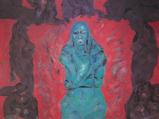 加藤東一、【女人】、希少な額装用画集画、新品高級額 額装付、状態良好