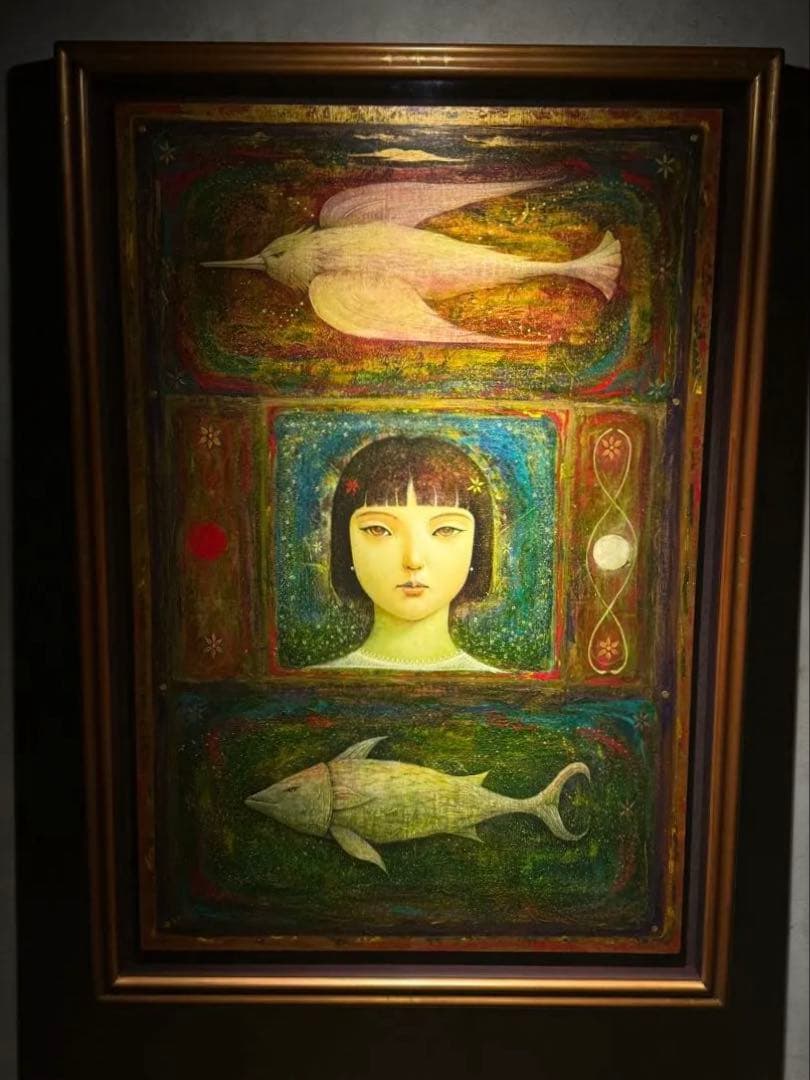 樺山祐和『鳥よ魚よ陽よ月よ人よ』 M 30号 肉筆油彩画 絵画部会員～樺山祐和～ | 新制作協会