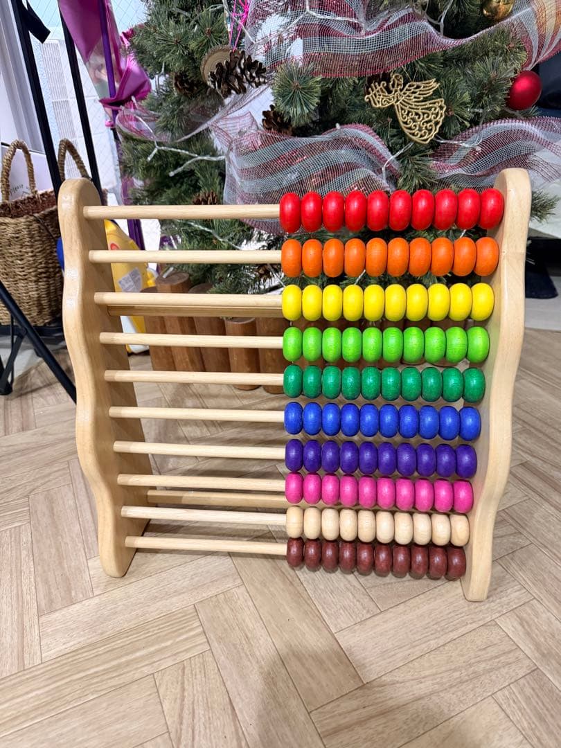 美品　Voilà 木製 百玉そろばん