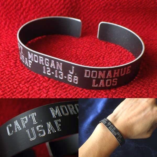 【ベトナム戦争期】USAF ID ミリタリーブレスレット 1968刻印LAOS