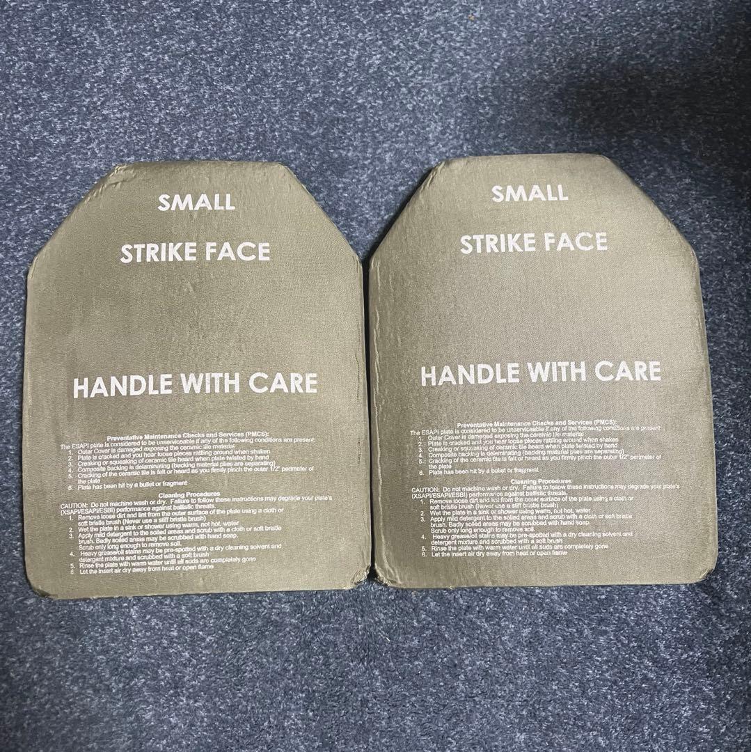 劇レア 米軍実物 USED品　キャリアプレート Sサイズ 2枚組