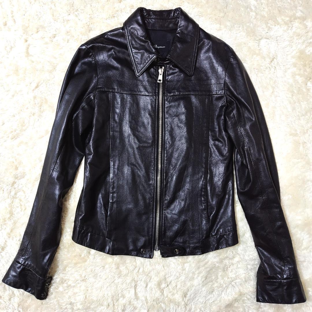 希少 セクスプリメ ライダースジャケット シングル サイズ46 ブラック 山羊革 SERAPHIN（セラファン） 【size44,46】SERAPHIN【セラファン