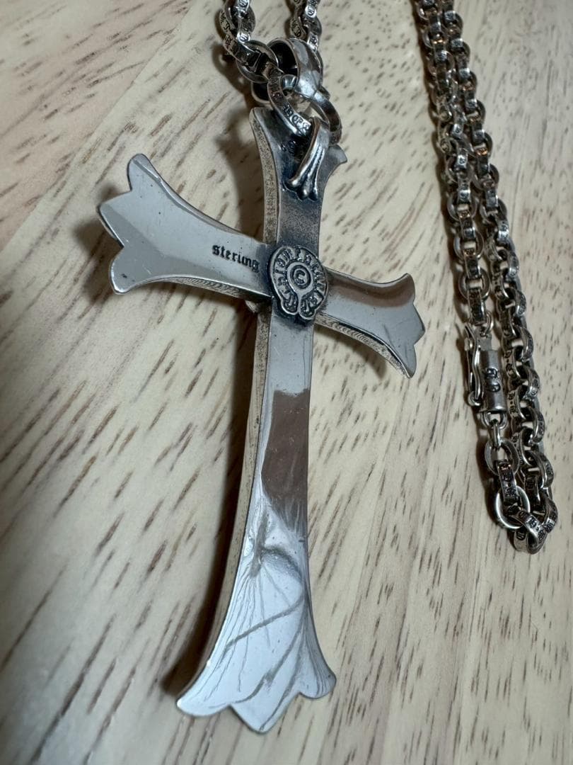 ラージクロス ネックレス メンズ シルバー ベビーファット タイニー