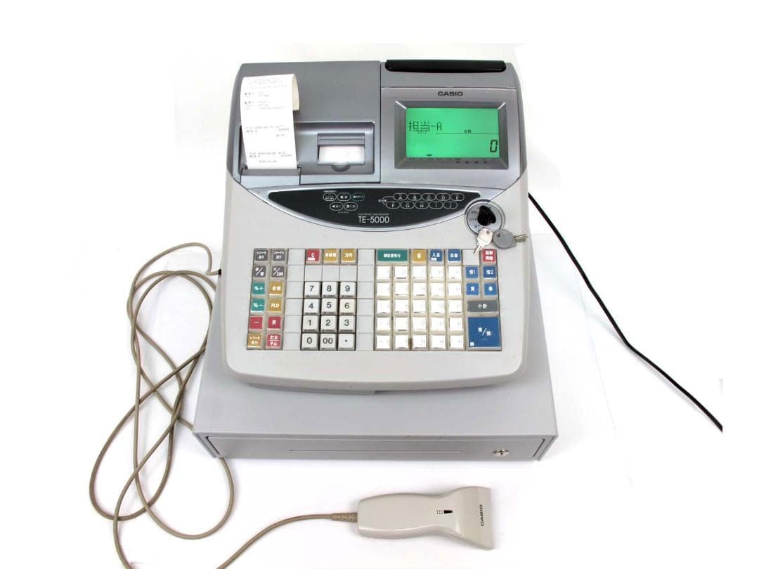 カシオ レジスターTE-5000M スキャナー HHS-17付き Amazon.co.jp：カシオ レジ用ハンドスキャナー HHS-19 グレー