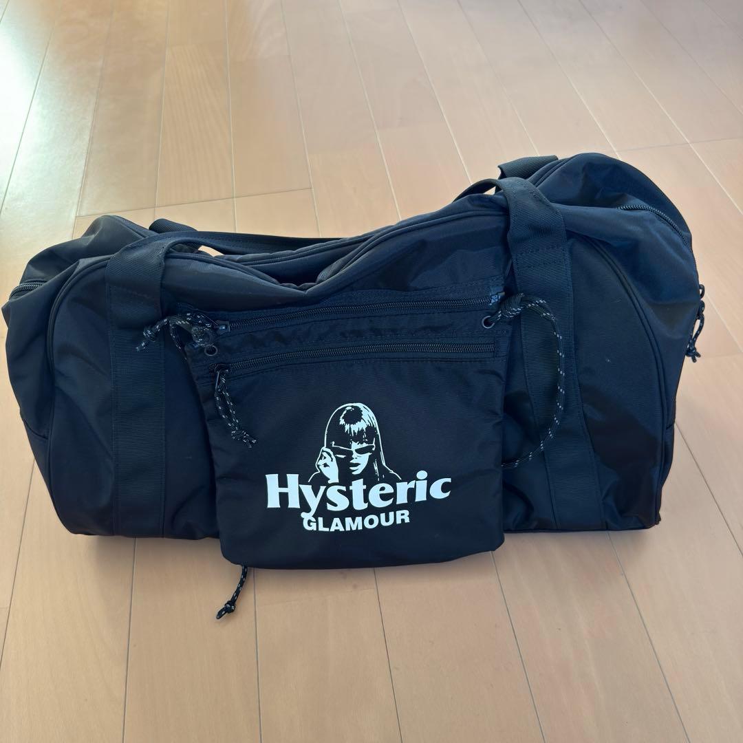 HYSTERIC GLAMOUR ガールロゴ ボストンバッグ ブラック - メルカリ