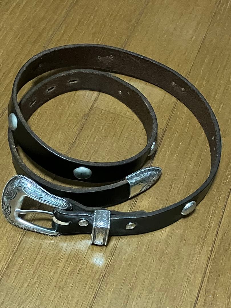 HTC Zip stevenson ウエスタンベルト レザー シルバー スタカリ