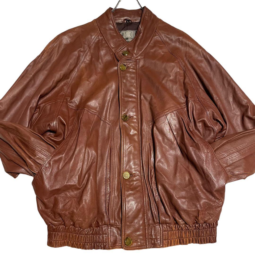 スペイン製羊革【Rominas】ラムレザーライダースジャケット 日本製 茶