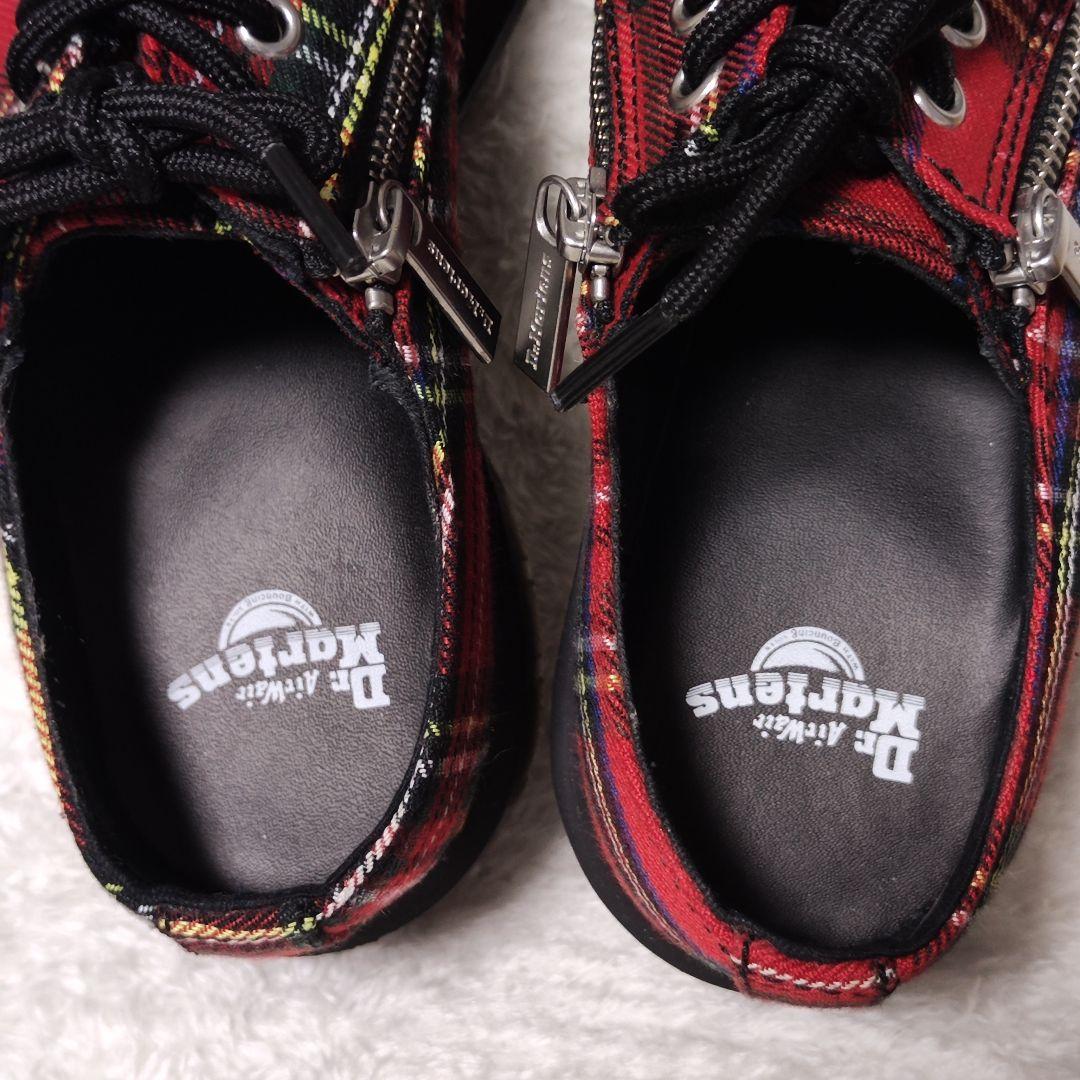 極美品✨ Dr.Martens ブーツ 3ホール 赤 タータンチェック 1461 - メルカリ
