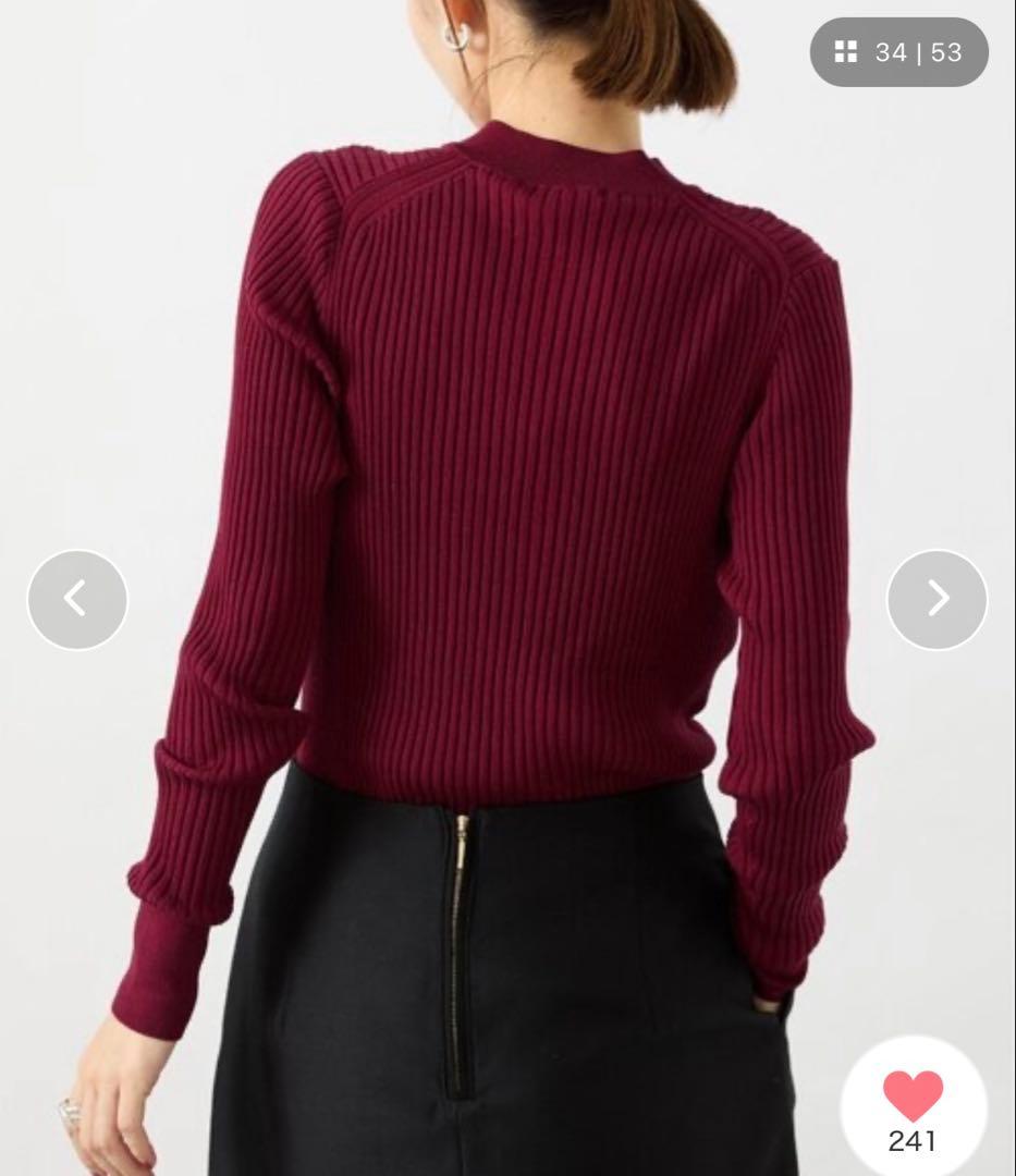 新品タグ付き】ヴェルメイユパーイエナ リブニット Vネック - メルカリ