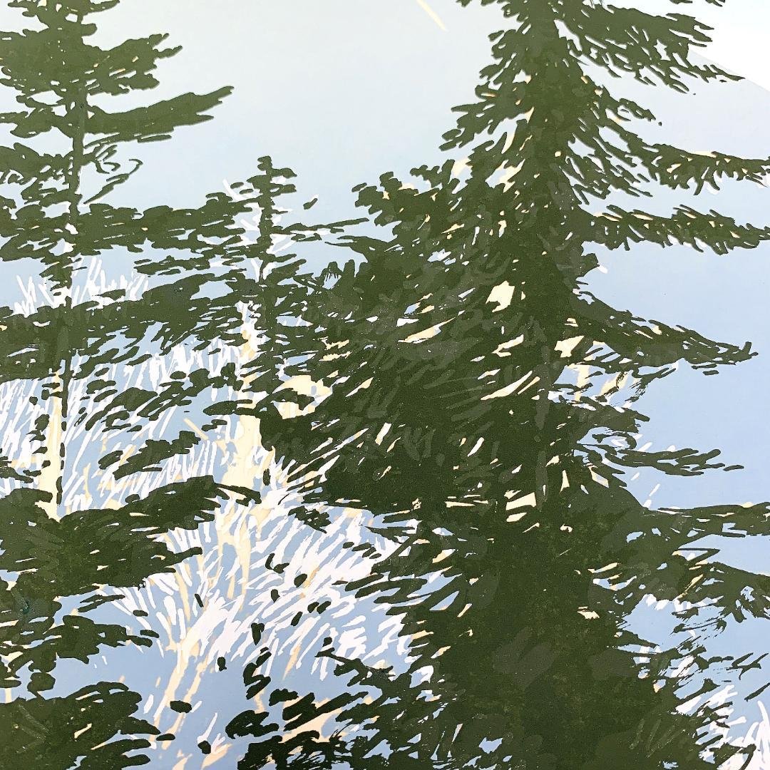 真作保証 本間武男『雪の中山峠』シルクスクリーン版画 e.p作家保存