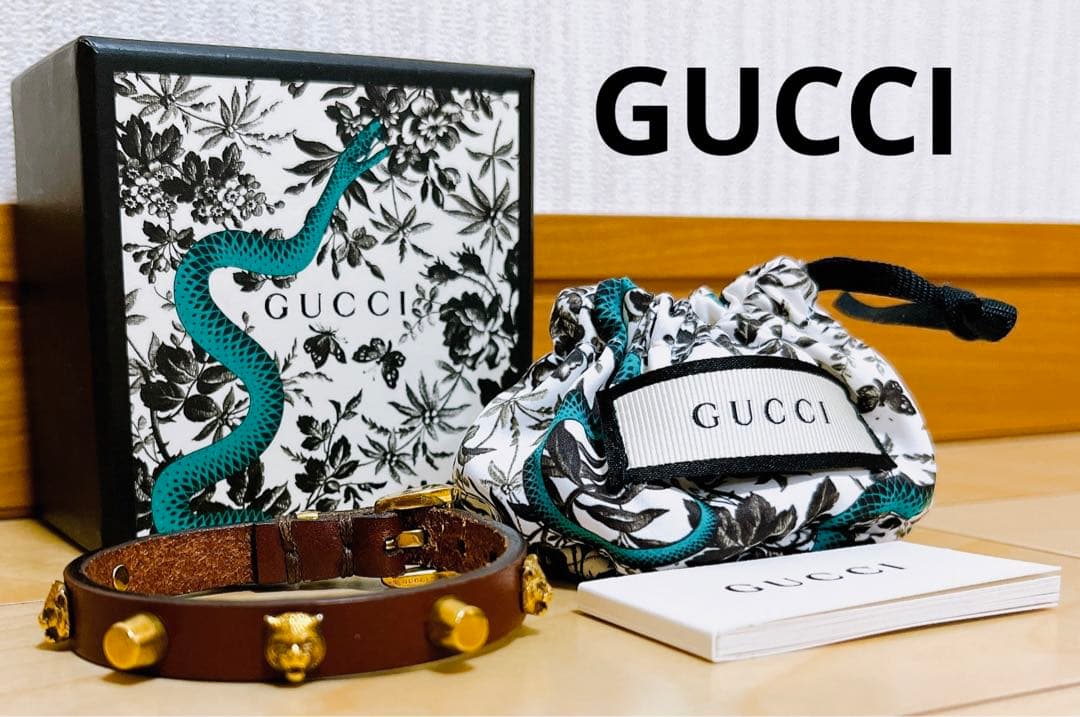 付属品有り◎キャットヘッド×スタッズ★ GUCCI ブレスレット