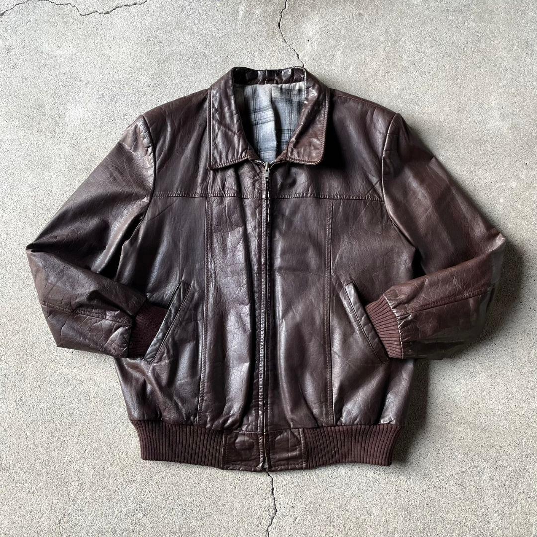 vintage real leather jacket a2 g1 短丈 本革