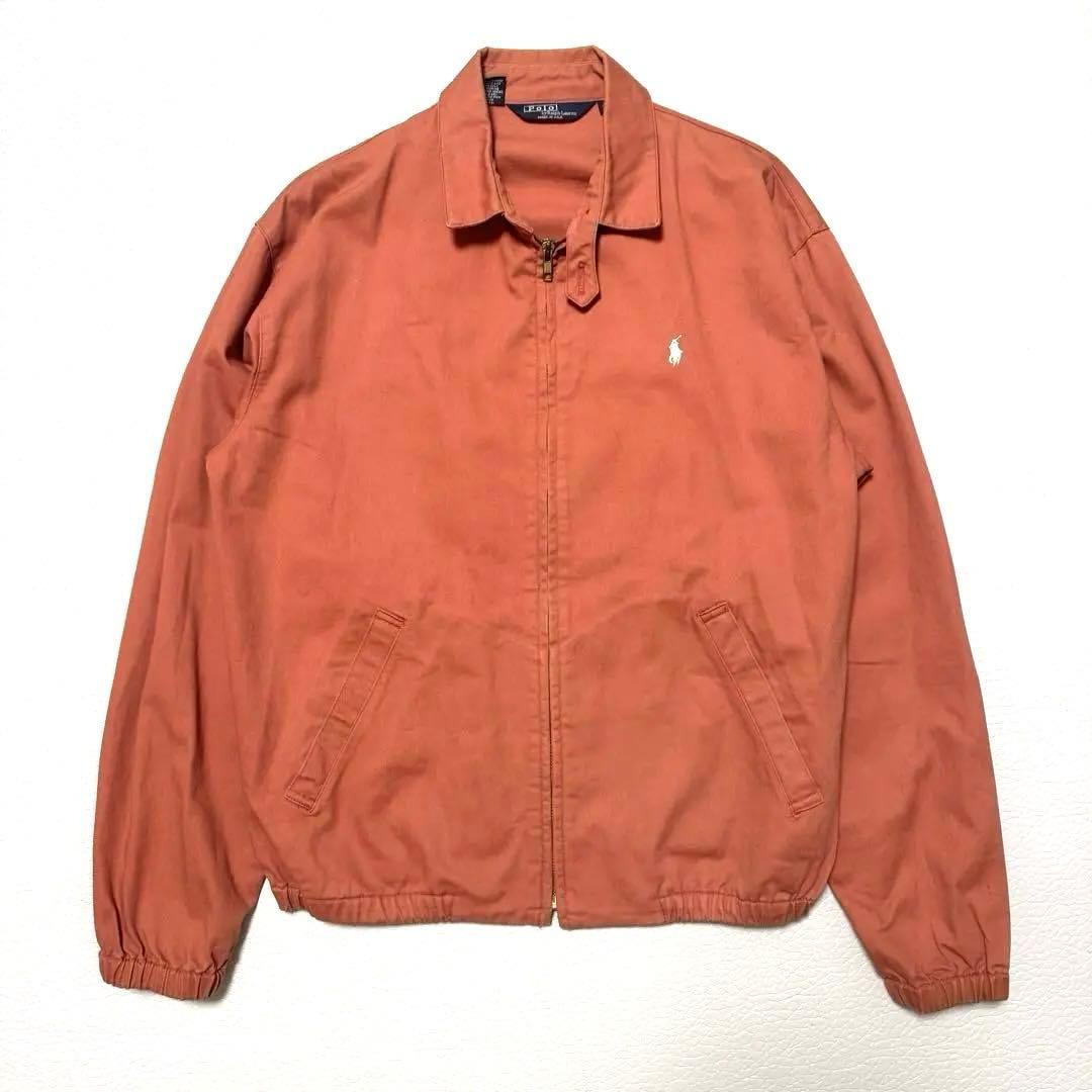 希少 USA製 80s ラルフローレン スイングトップ S オレンジ ポニー刺繍