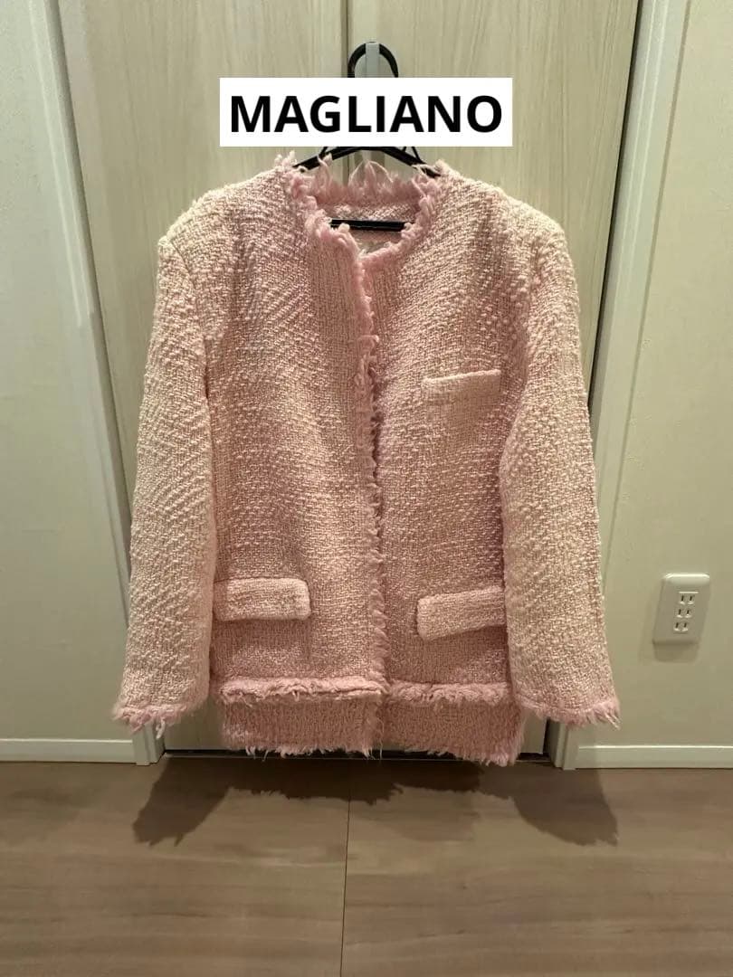 MAGLIANO マリアーノピンクツイードジャケットXS イタリア製