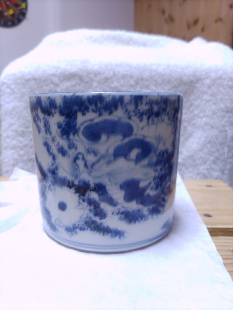 古伊万里 染付 雲龍文香炉 　？？