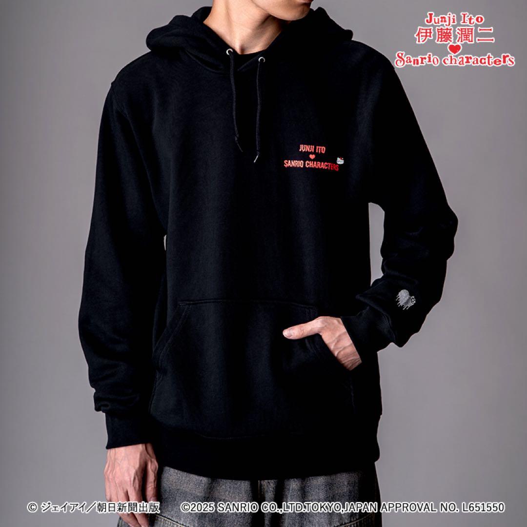 伊藤潤二×サンリオキャラクターズ パーカー ギャル富江×ハローキティ L