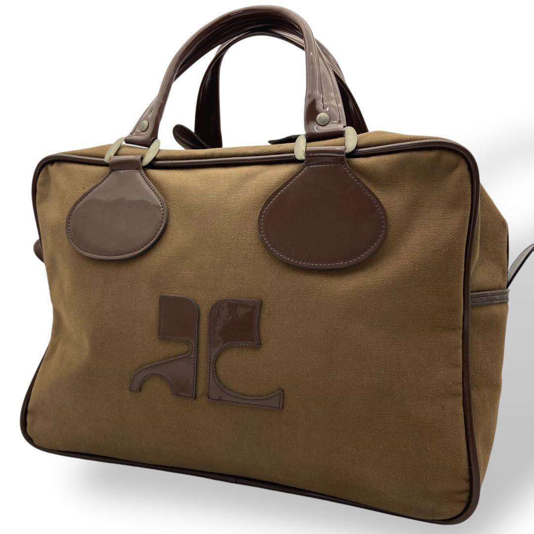 希少 1970s Courreges クレージュ ビンテージ ボストン バッグ