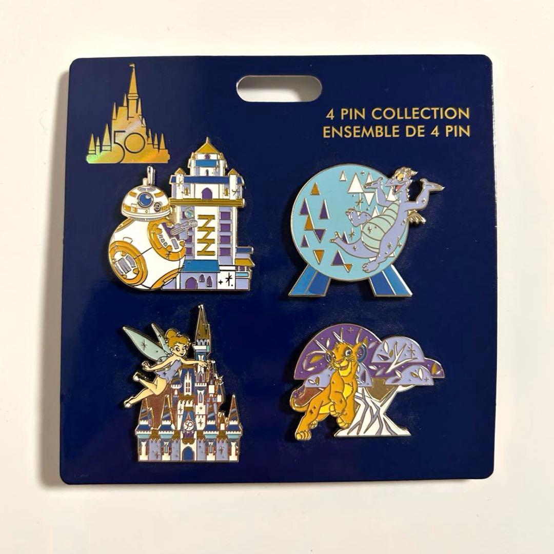 新品】WDW フロリダ ディズニーワールド 50周年記念ピンバッジ - メルカリ