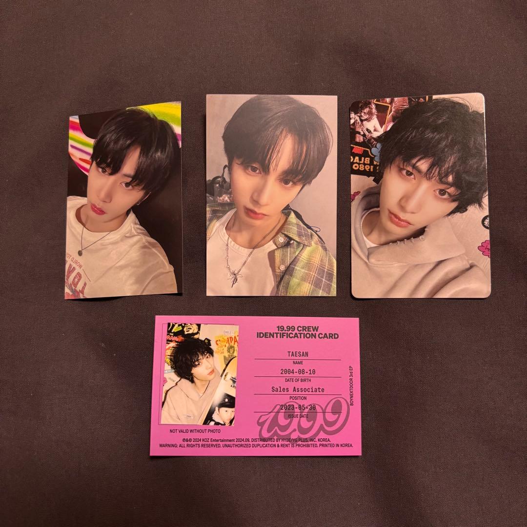 BOYNEXTDOOR テサン 19.99 トレカセット 4枚 - メルカリ