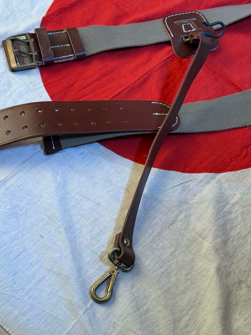 大日本帝国 日本陸軍 将校用刀帯（レプリカ）略刀帯 軍刀吊り 刀