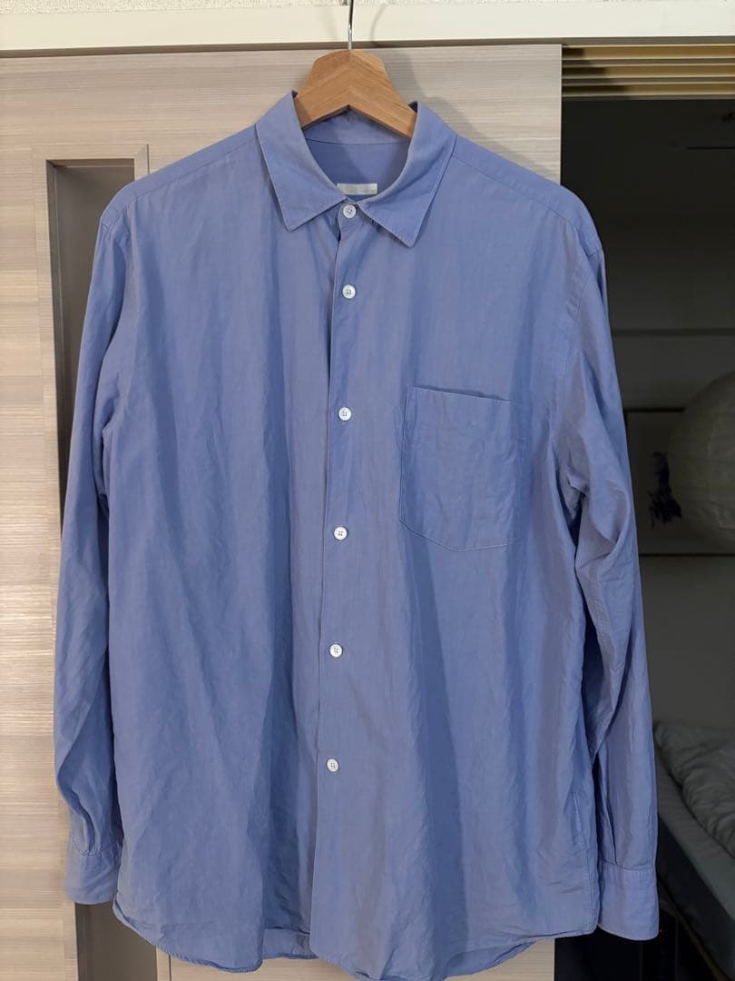 コモリ 長袖シャツ サックス　comoli