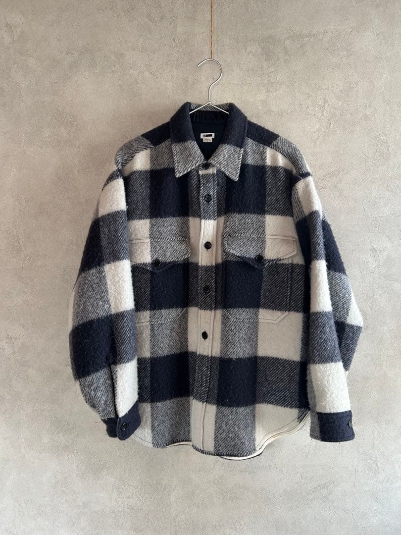 H BEAUTY&YOUTH BIG CHECK CPO JACKET サイズM