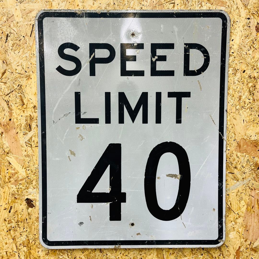 SPEED LIMIT 40 アメリカ道路標識看板 - メルカリ