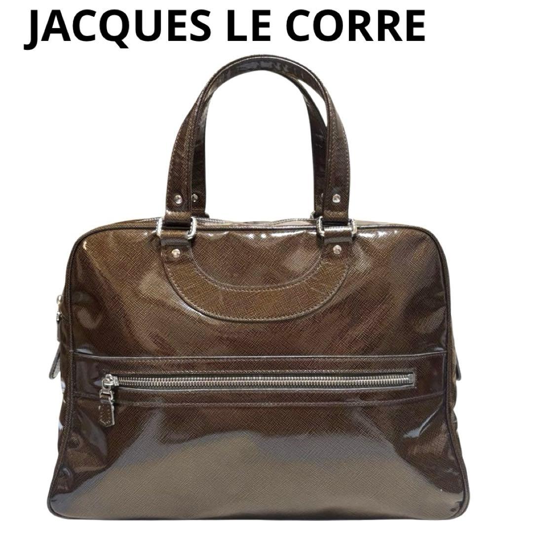 人気　ジャックルコー　リスボン　ボストンバッグ　エナメル　ブラウン　A4収納可