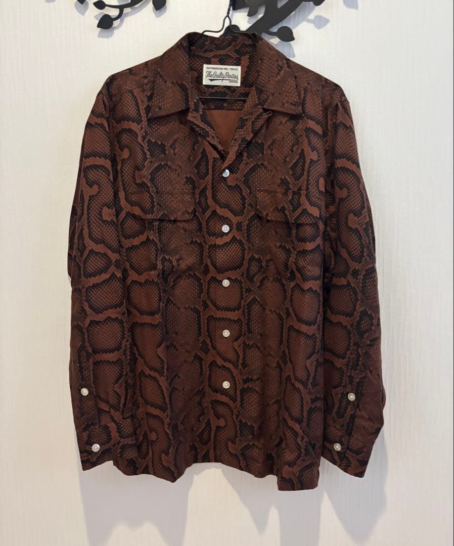新品未使用 ワコマリア 長袖 オープンシャツ パイソン ハワイアン