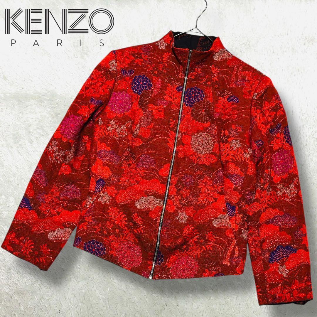 80s 希少 エルカ期 KENZO フラワー 花柄 総柄 ジップアップジャケット