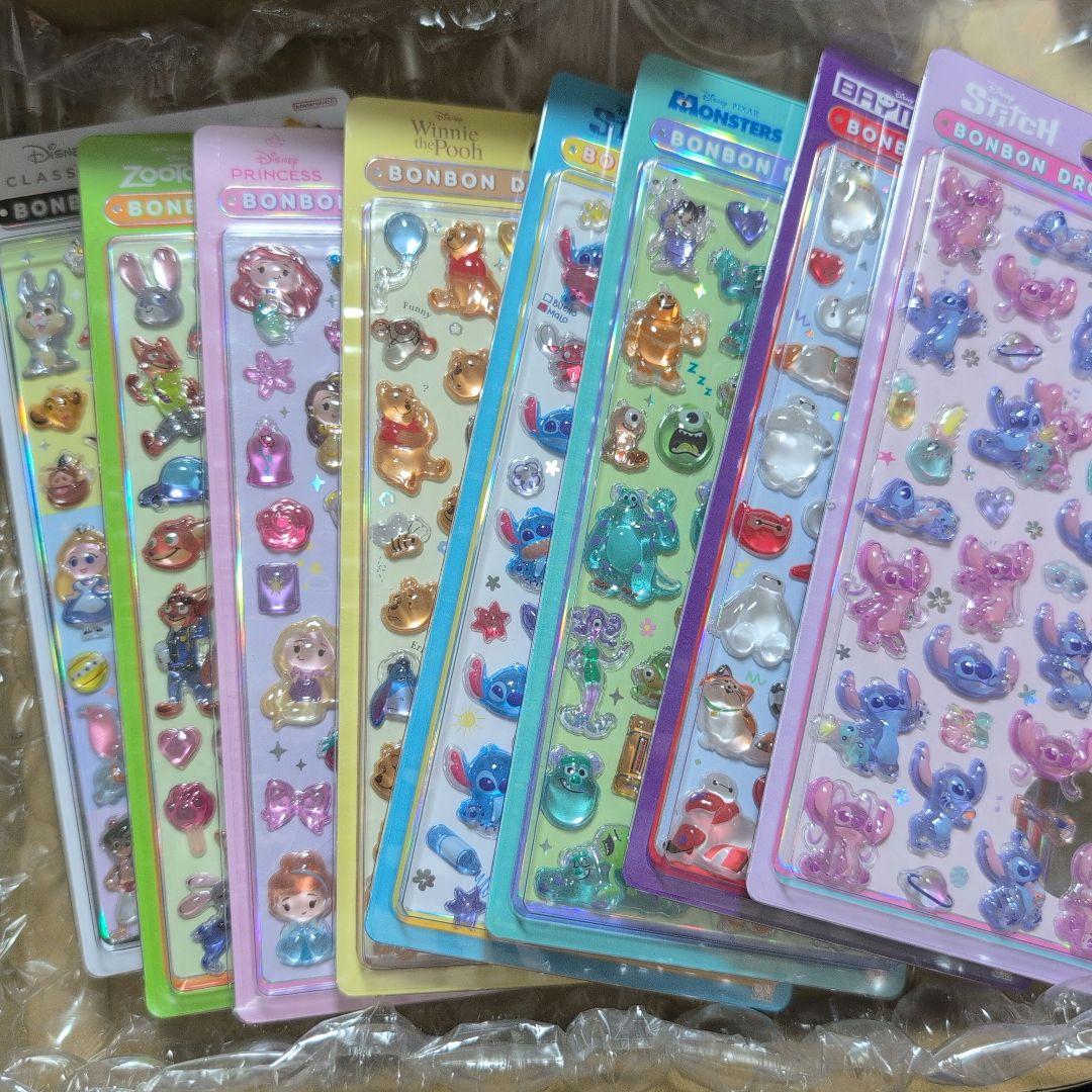 ボンボンドロップシール　ディズニー　8枚セット