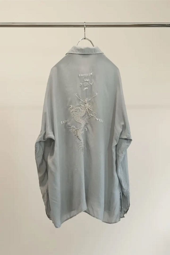 トップス ANCELLM 25SS AGING EMBROIDERY SHIRT 2