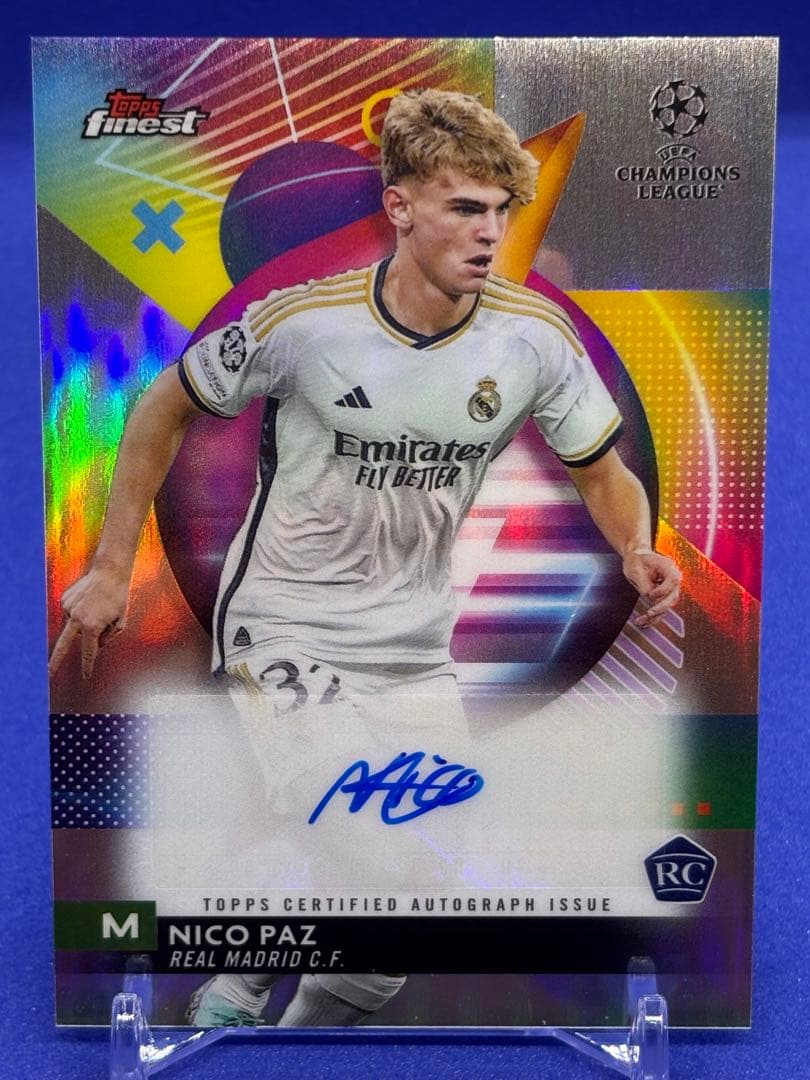 サイン枠内！NICO PAZ 直筆サインカード REAL MADRID C.F. - メルカリ