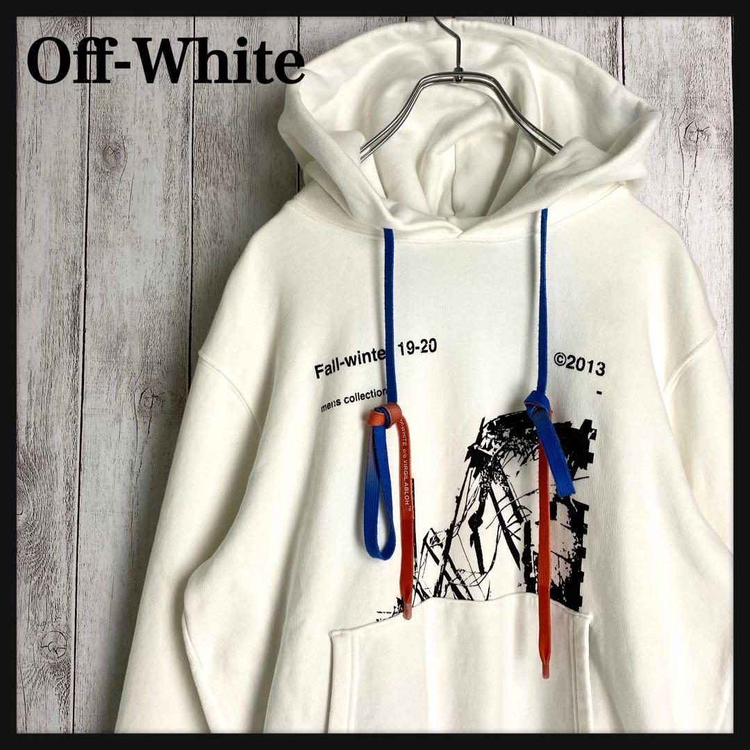 美品☆激レア】オフホワイト パーカー ホワイト ファクトリープリント