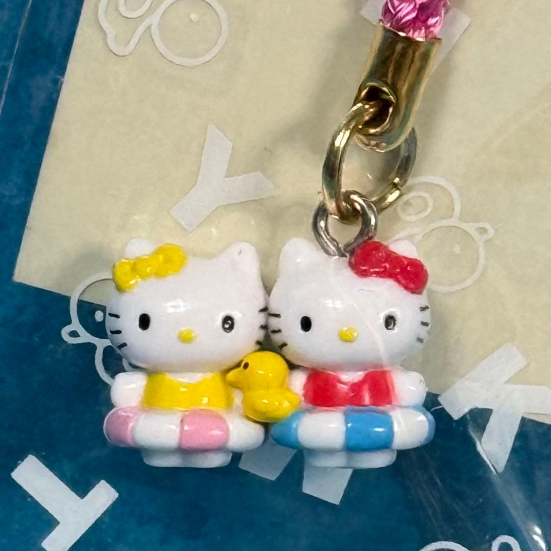 激レア☆vivitix限定☆キティ＆ミミイうきわ根付☆2003