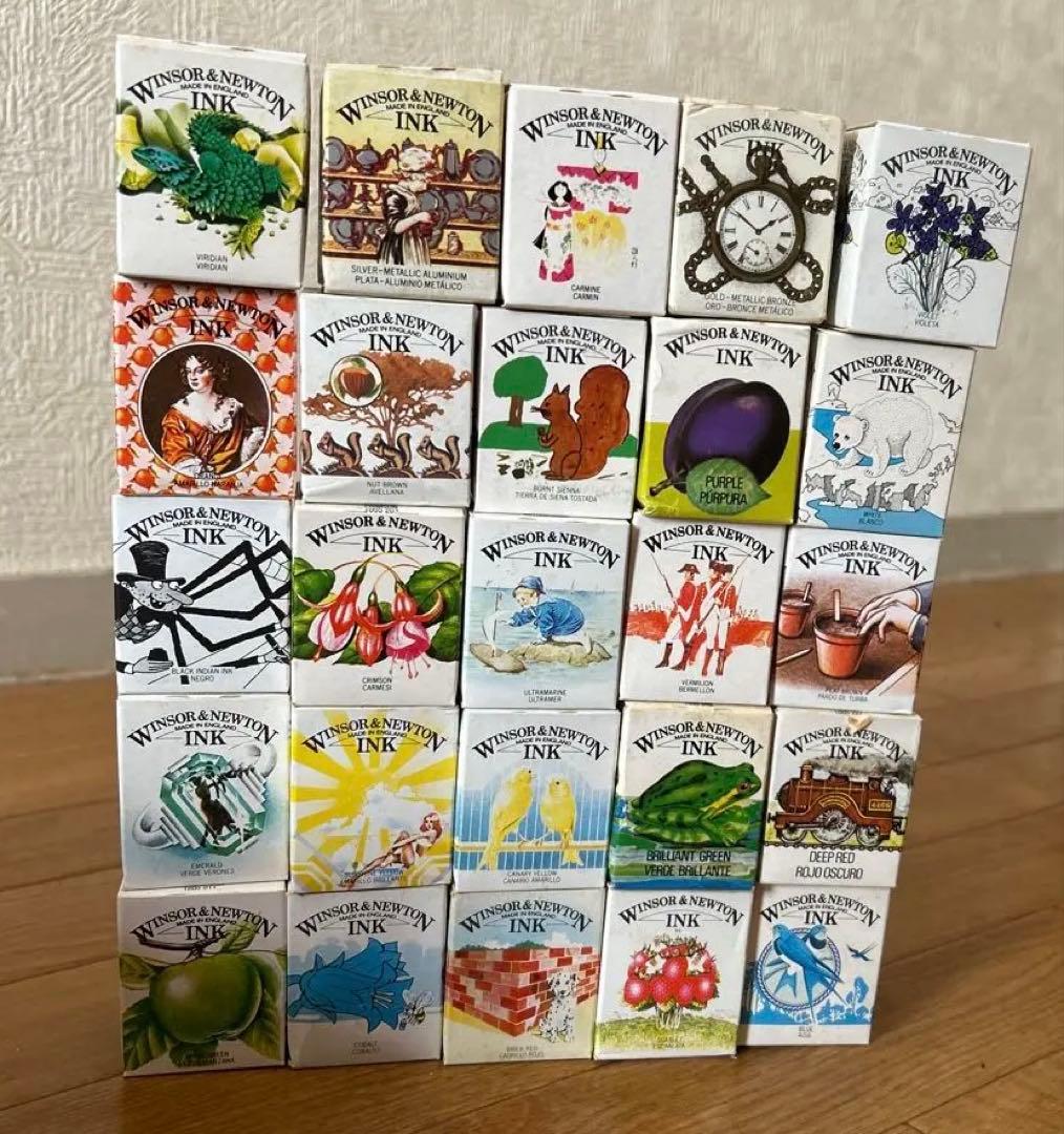 ウィンザー&ニュートン　インク25個 Amazon | ウィンザー＆ニュートン ドローイングインク 14ML 25C セット