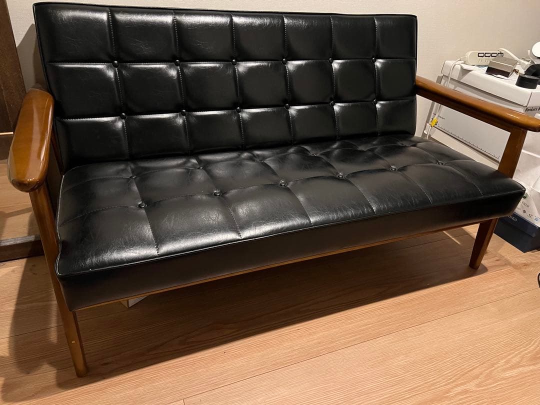 カリモク60 Kチェア2シーター　黒