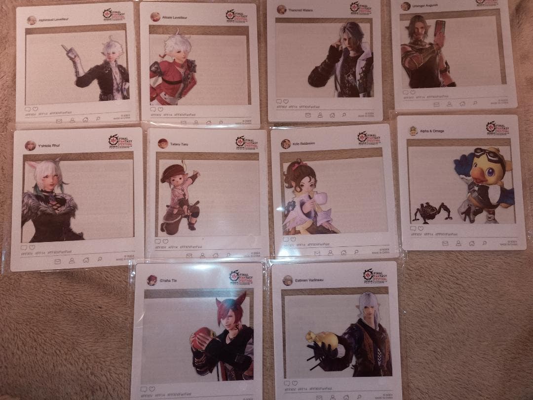 FF14◆ファンフェス 限定 SNS風アクリルカード 全10種 コンプ